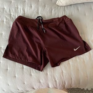 Maroon medium Nike running shorts